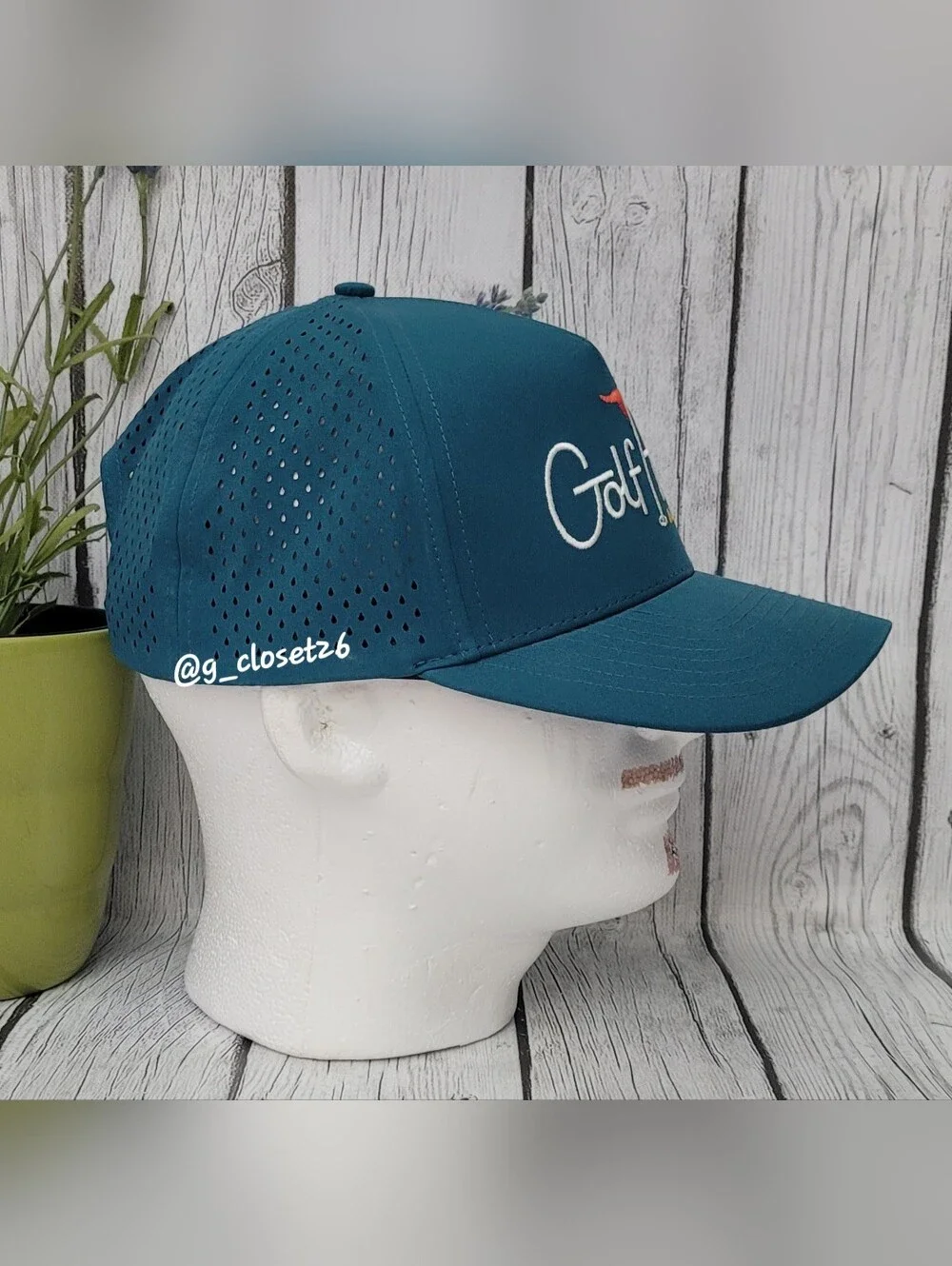 Golf House Academy Snapback Teal Embroidered Trucker Hat